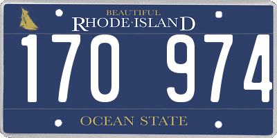 RI license plate 170974