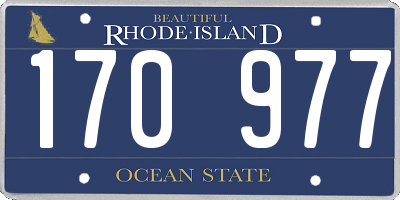 RI license plate 170977