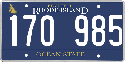RI license plate 170985
