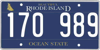 RI license plate 170989