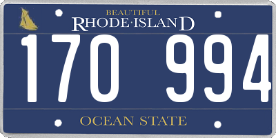 RI license plate 170994