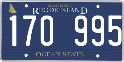 RI license plate 170995