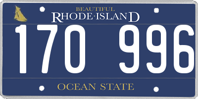 RI license plate 170996