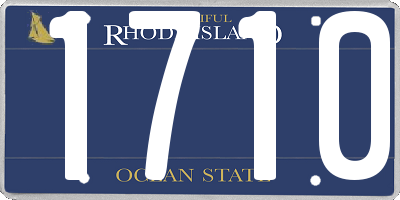 RI license plate 1710