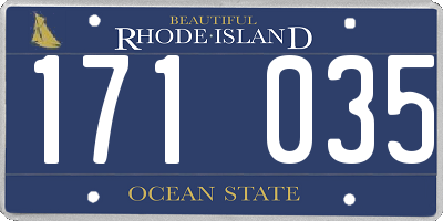 RI license plate 171035