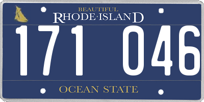 RI license plate 171046