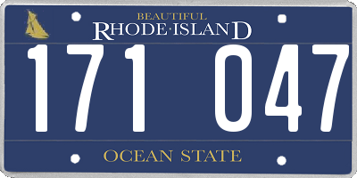 RI license plate 171047