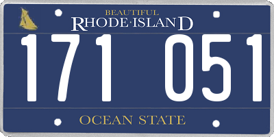 RI license plate 171051