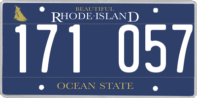 RI license plate 171057