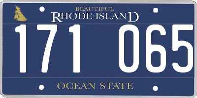 RI license plate 171065