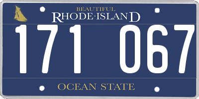 RI license plate 171067