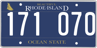 RI license plate 171070