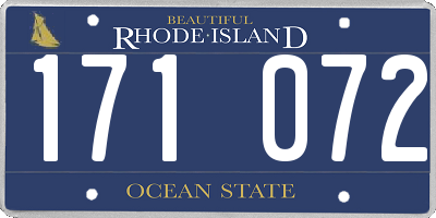RI license plate 171072