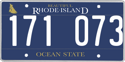 RI license plate 171073