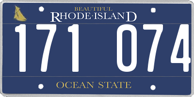 RI license plate 171074