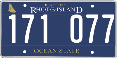 RI license plate 171077