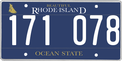 RI license plate 171078