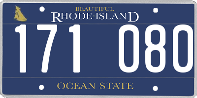 RI license plate 171080