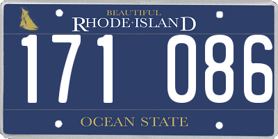 RI license plate 171086