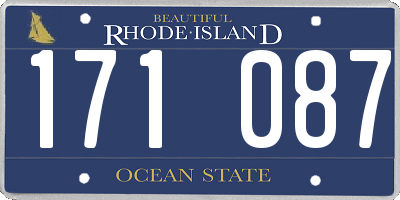 RI license plate 171087