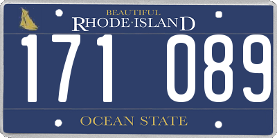 RI license plate 171089