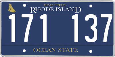 RI license plate 171137