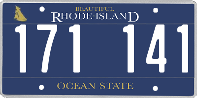 RI license plate 171141