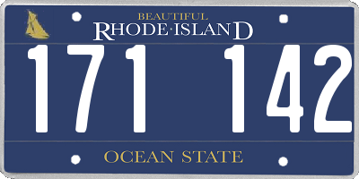 RI license plate 171142