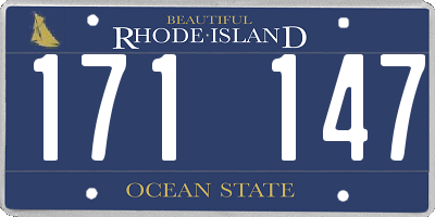 RI license plate 171147