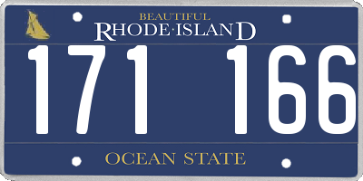 RI license plate 171166