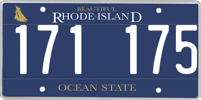 RI license plate 171175
