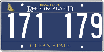 RI license plate 171179