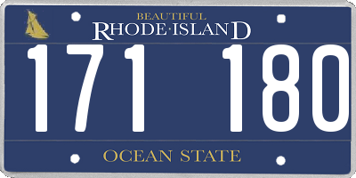 RI license plate 171180