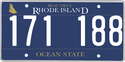RI license plate 171188
