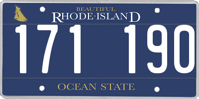 RI license plate 171190