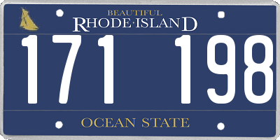 RI license plate 171198