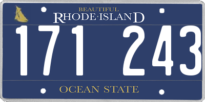 RI license plate 171243