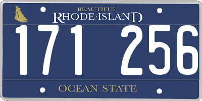 RI license plate 171256