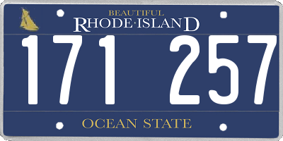 RI license plate 171257