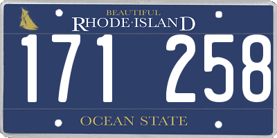 RI license plate 171258