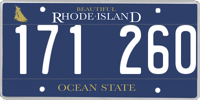RI license plate 171260