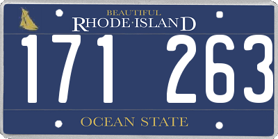 RI license plate 171263
