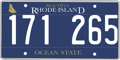 RI license plate 171265