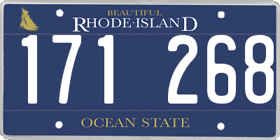 RI license plate 171268