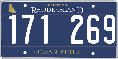 RI license plate 171269
