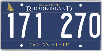 RI license plate 171270