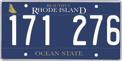 RI license plate 171276
