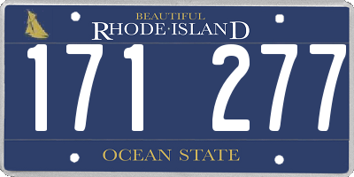 RI license plate 171277