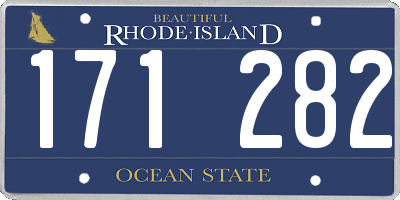 RI license plate 171282