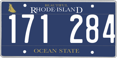 RI license plate 171284
